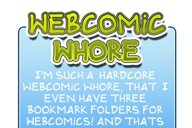 Webcomic whore Font