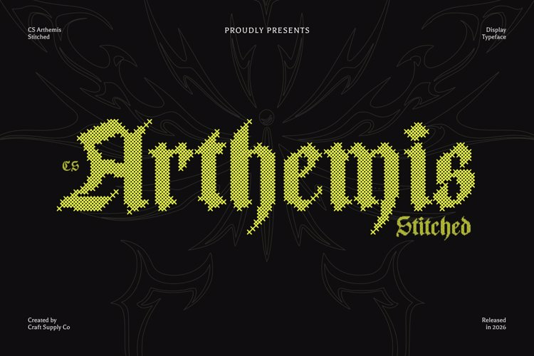 Preview of CS Arthemis Stitched Font
