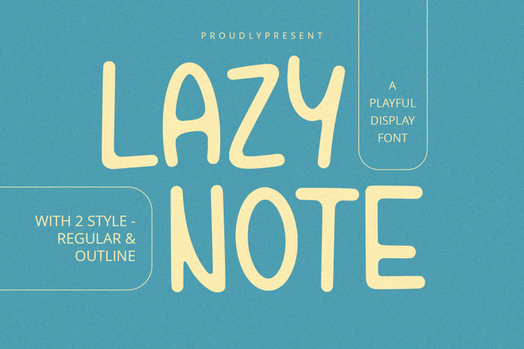Preview of Lazy Note Font
