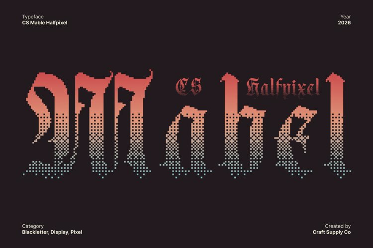 Preview of CS Mabel Halfpixel Font