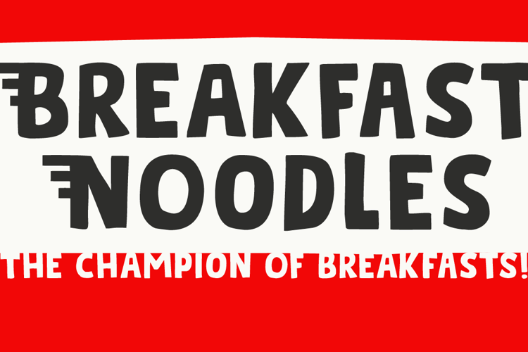 Breakfast Noodles Font