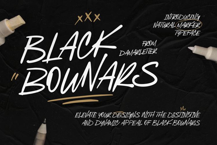 Black Bounars Font