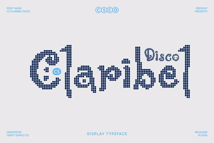 Preview of CS Claribel Disco Font