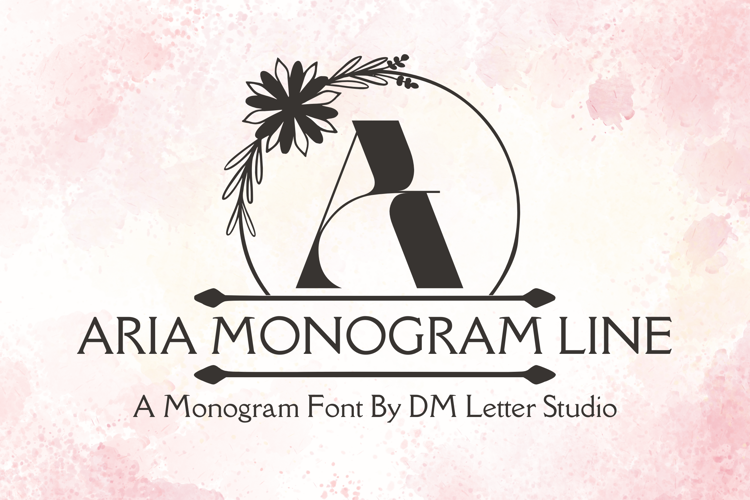 Preview of Aria Monogram Line Font