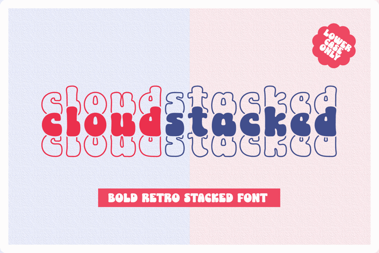Preview of Cloud Stacked Font
