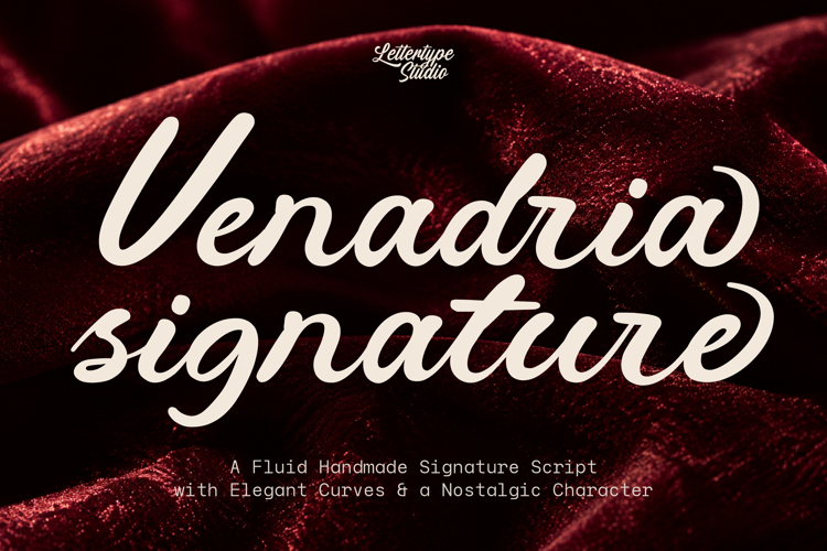 Preview of Venadria Signature Font