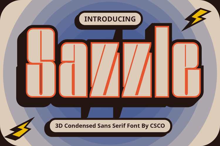 Sazzle 3D Font