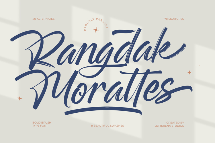 Preview of Rangdak Morattes VERSION Font