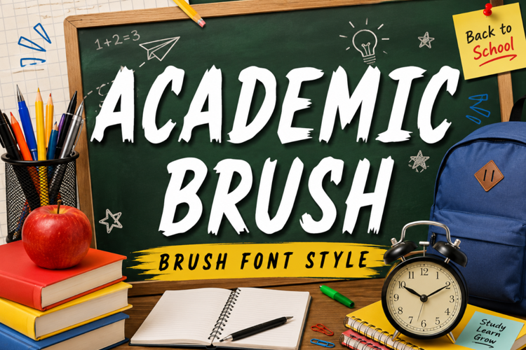 Preview of Academic Brush Font