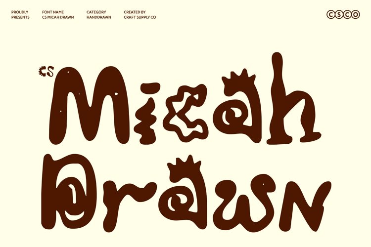 Preview of CS Micah Drawn Font