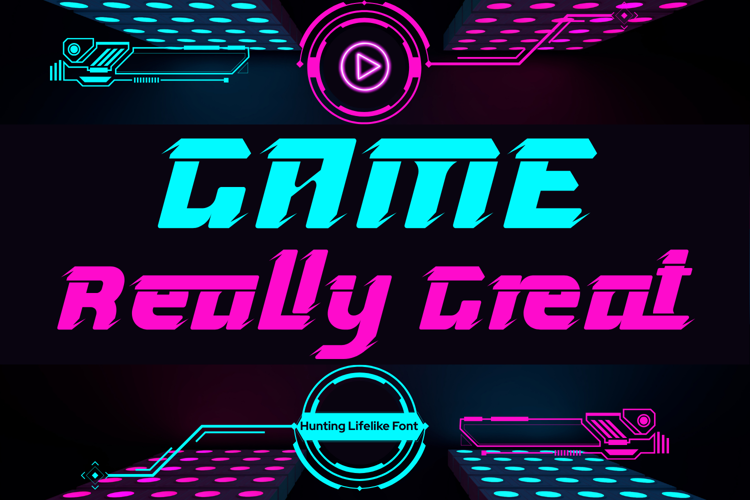 Preview of Hunting Lifelike Font