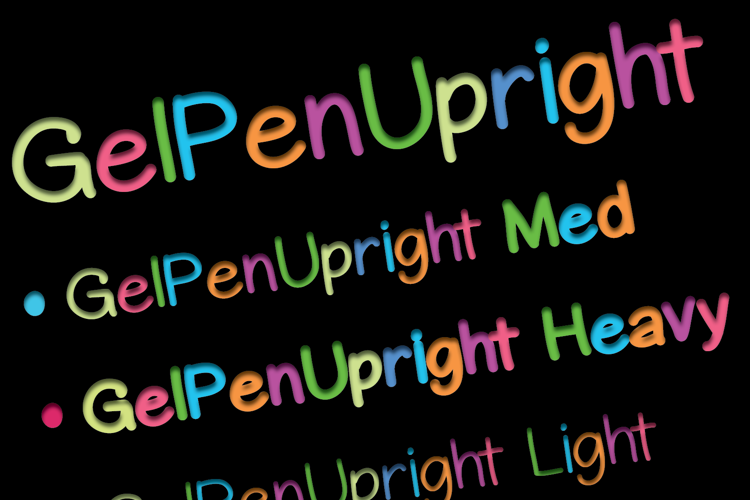 GelPen Upright Font