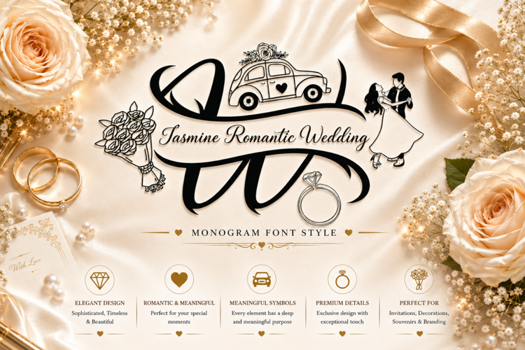 Preview of Jasmine Romantic Wedding Font