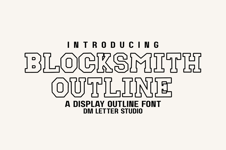 Preview of Blocksmith Outline Font