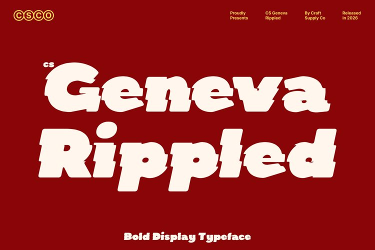 Preview of CS Geneva Rippled Font