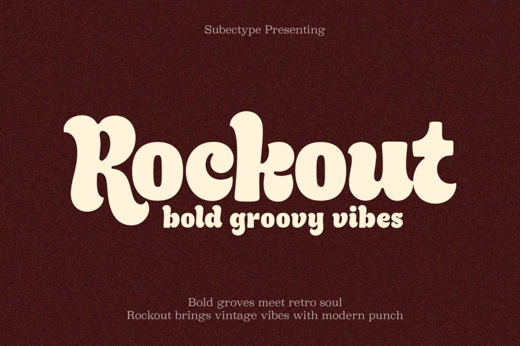 Preview of Rockout Vintage Font