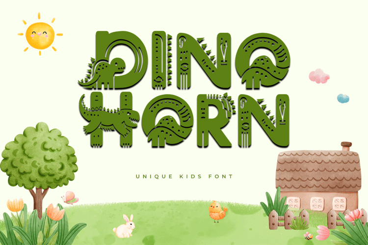 Preview of Dino Horn Font