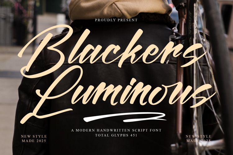 Preview of Blackers Luminous Font
