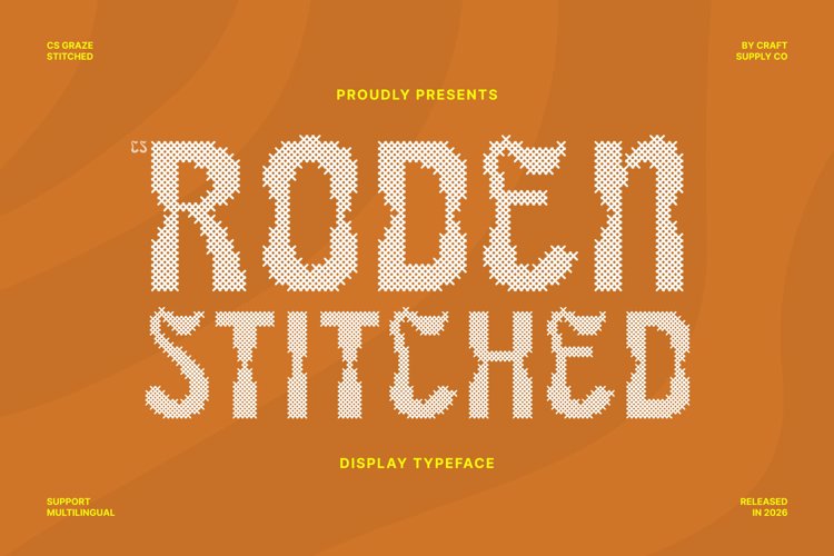 Preview of CS Roden Stitched Font