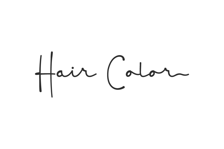 Hair Color Font