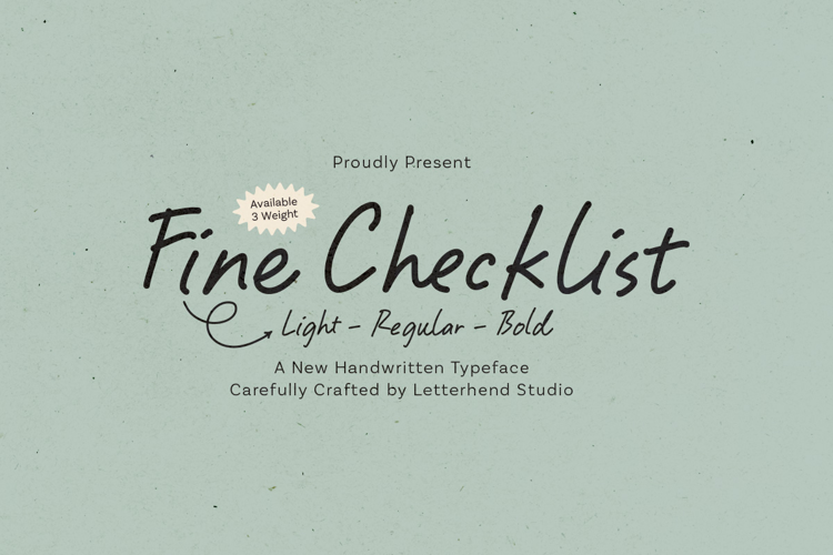 Preview of Fine Checklist Font