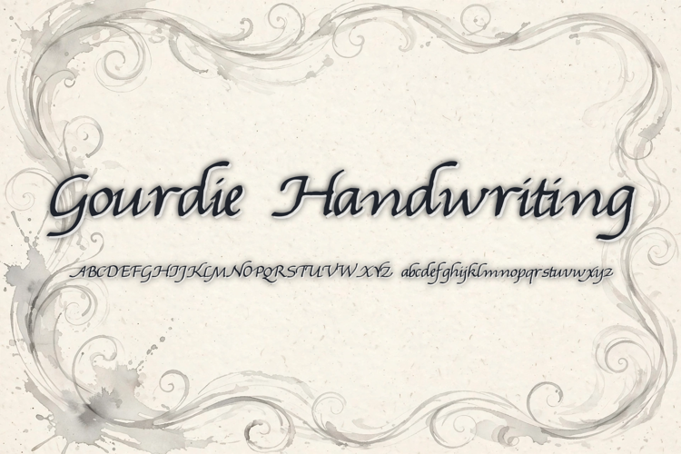 Preview of Gourdie Handwriting Font