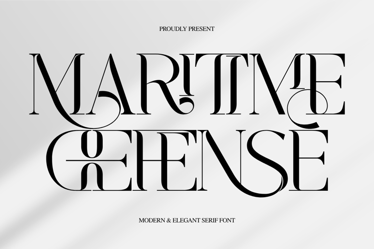 Preview of MARITIME DEFENSE Font