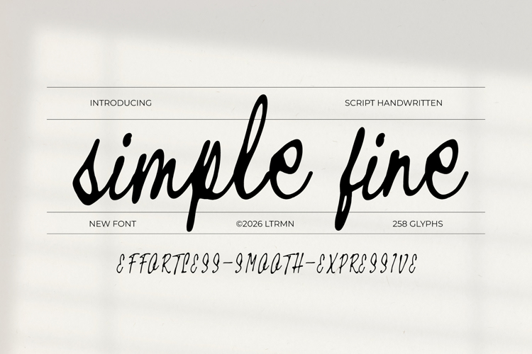 Preview of Simple Fine Font