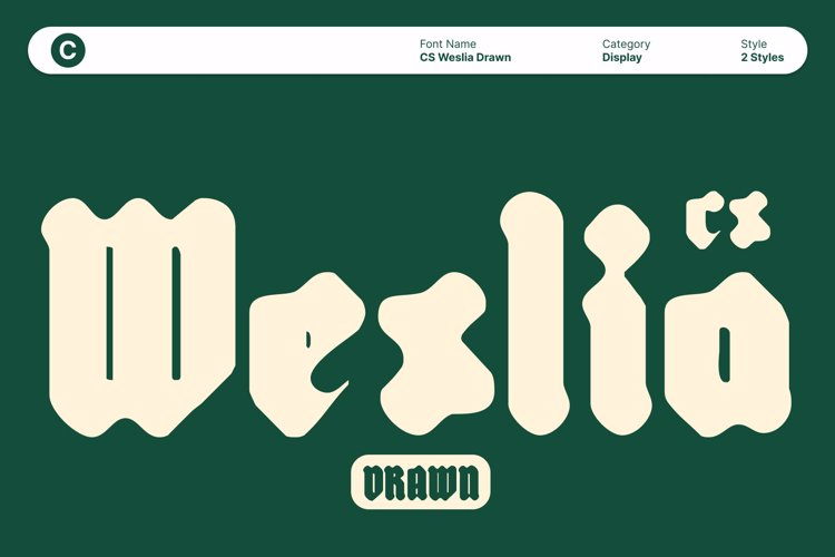 Preview of CS Weslia Drawn Font