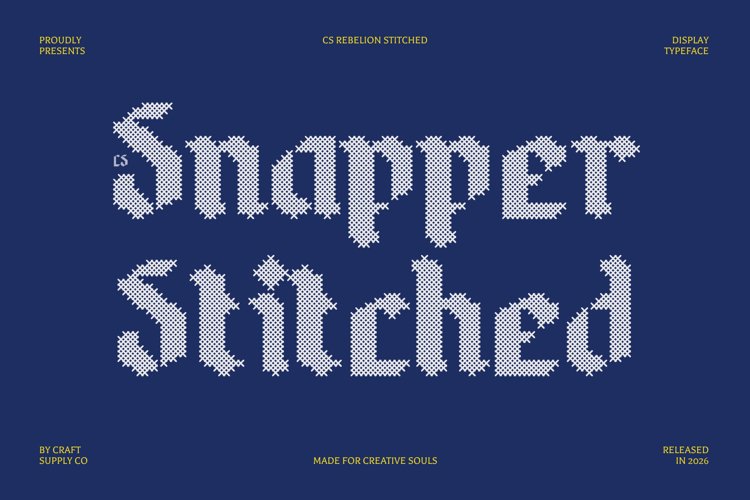 Preview of CS Snapper Stitched Font