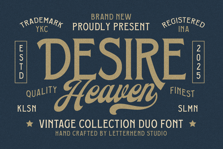 Preview of Desire Heaven Font