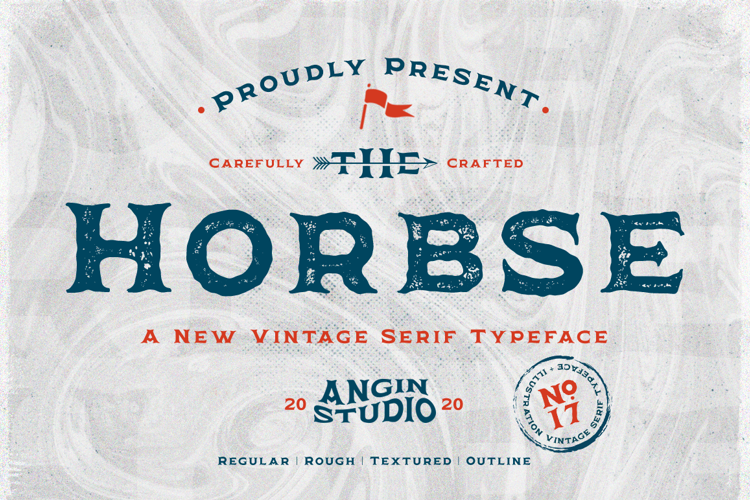 Horbse Textured Font