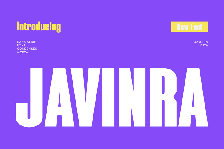 Preview of JAVINRA Font