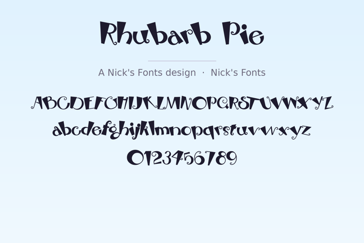 Preview of Rhubarb Pie Font