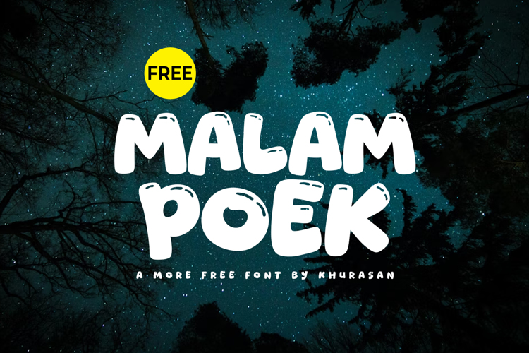 Preview of Malam Poek Font