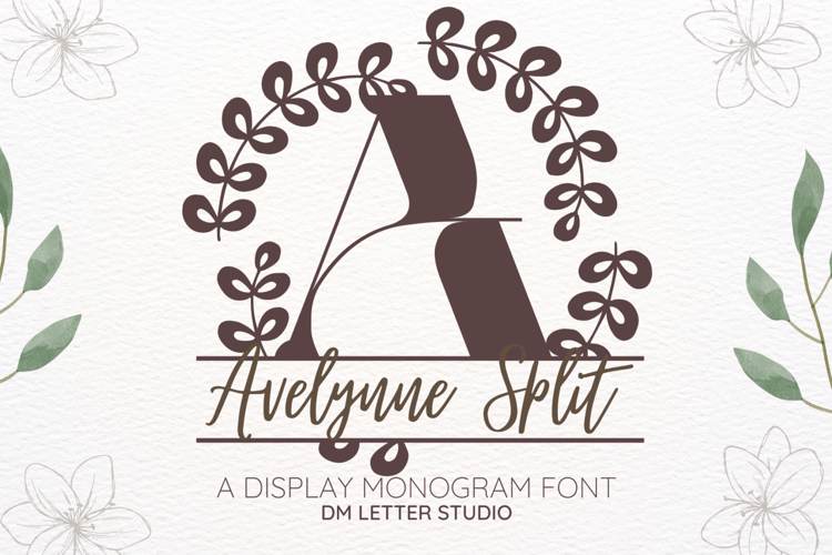 Preview of Avelynne Split Monogram Font