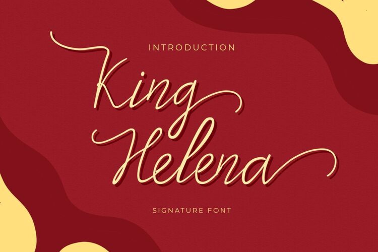 Preview of King Helena Elegant Flowing Font
