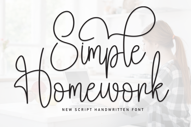 Preview of Simple Homework Font