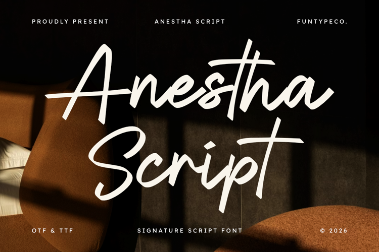 Preview of Anestha Script Font