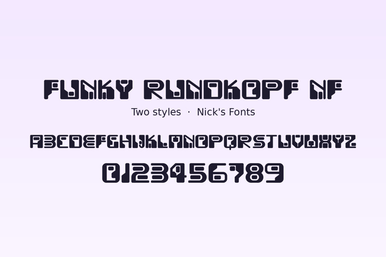 Preview of Funky Rundkopf NF Font