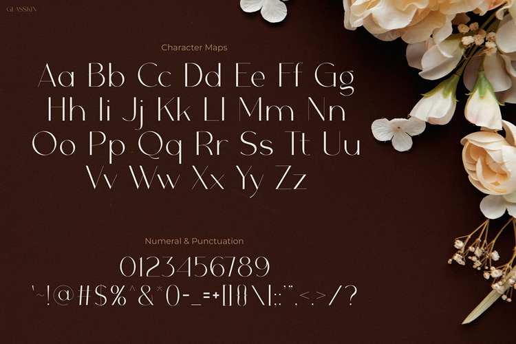 Preview of Glasskin Font