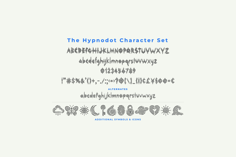 Preview of Hypnodot Font