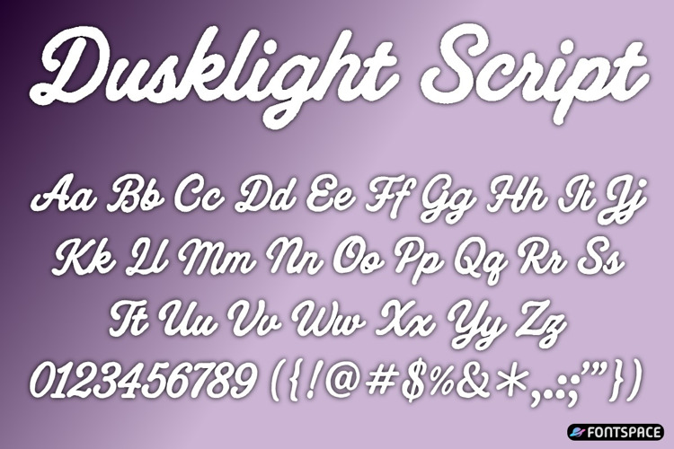 Preview of Dusklight Font
