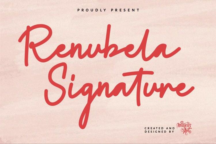 Preview of Renubela Signature Font