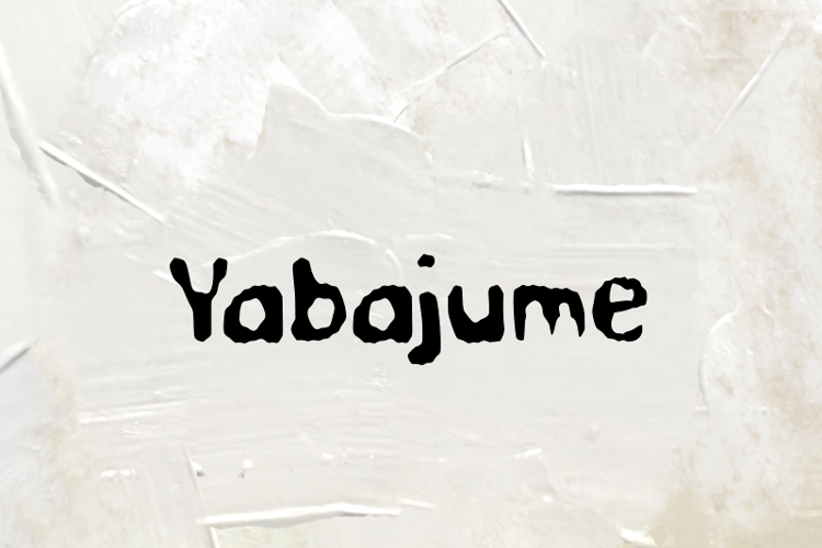 Preview of y  Yabajume Font