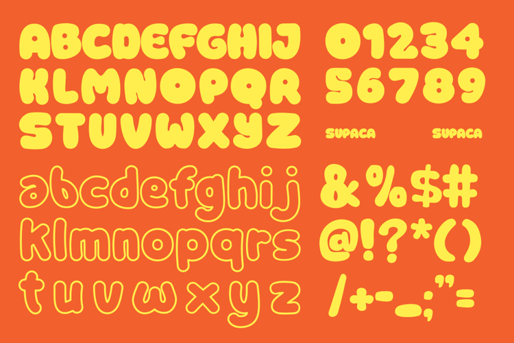 Preview of Supaca Font