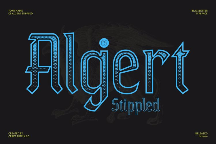 Preview of CS Algert Stippled Font