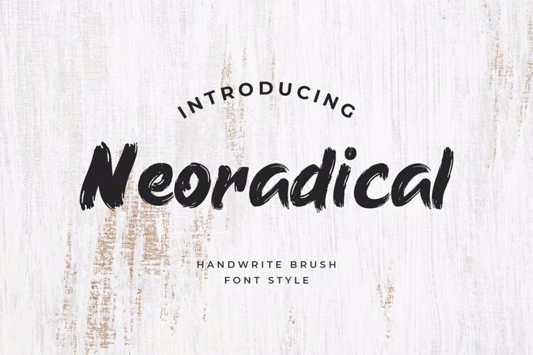 Preview of Neoradical Brush Lettering Font