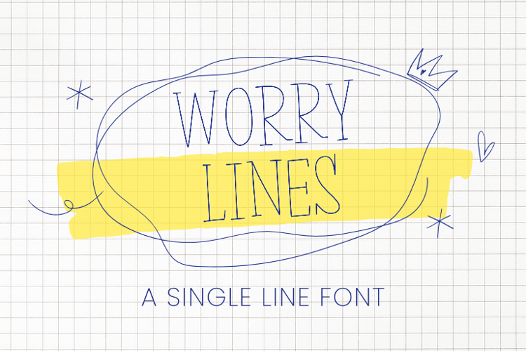 Worry Lines Single Line Font