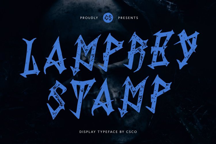 Preview of CS Lamprey Stamp Font